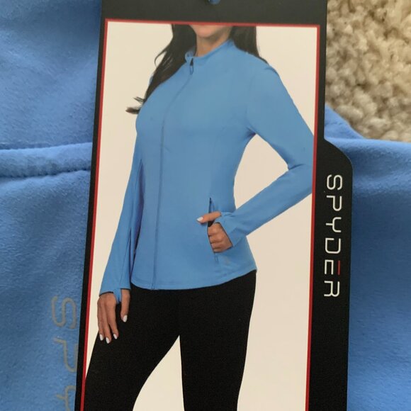 Women's Blue Spyder Active Zip Up Top/Sweater/Sport Jacket Size XS NEW - Picture 2 of 6